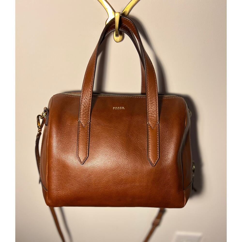 Fossil Sydney Brown Leather Crossbody Handbag